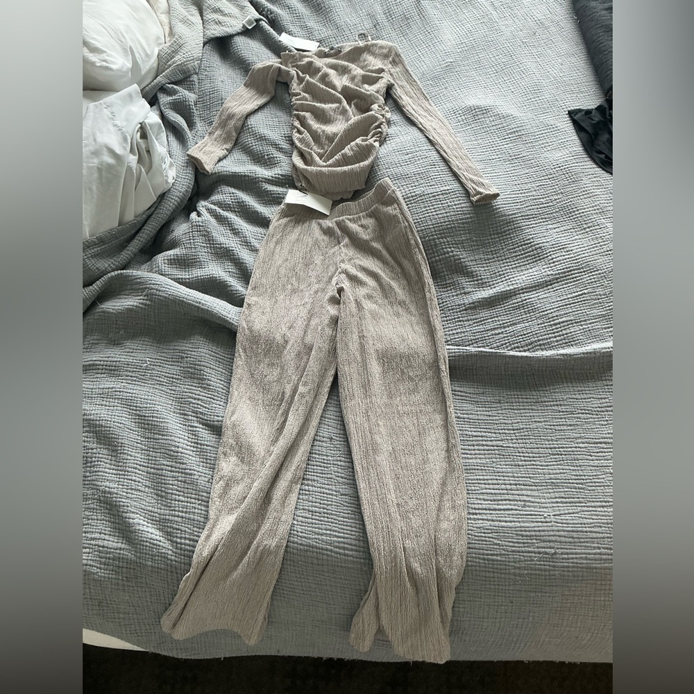 New! ZARA Chic Taupe Women's Jumpsuit